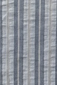 stretch cotton stripe with grey stripes