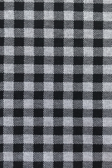 rayon knit check pattern in black and white