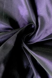 iridescent poly taffeta in purple and black in a swirl