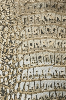 tan and grey brocade in crocodile pattern