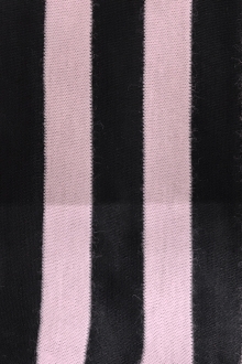 French Shadow Sheer Stripe Wool Knit in Taupe and Black 