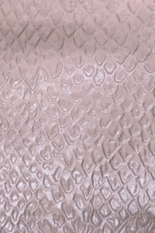 Italian Polyester Ciré Brocade with Crocodile Texture in Taupe