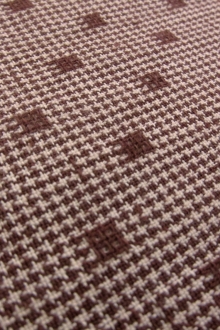 Woven Houndstooth Cotton Novelty with Square Accents0