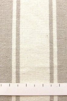 Cotton Upholstery 2.75" Stripe In Pewter and White0