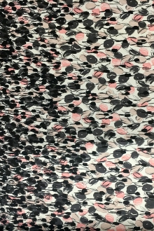 Printed Silk Gazar with Degradé Abstract Tulips0