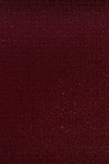 Wool and Nylon Lurex Tweed in Bordeaux0