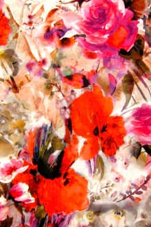 Scuba Knit Floral Print0