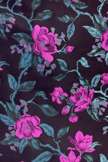 Polyester Jacquard Brocade with Florals0