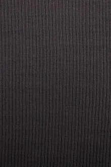 Virgin Wool Rib Knit in Dark Grey0