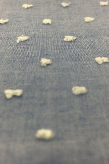 Cotton Poly Swiss Dot in Indigo0