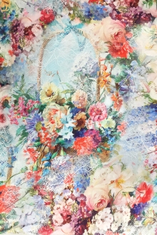 Linen Handkerchief Floral Digital Print0