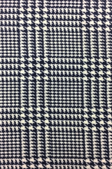 Italian Lambswool Glen Check in White and Blue 0