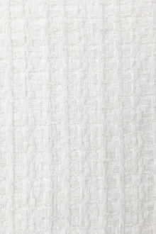 Cotton Nylon Lurex Tweed in White0