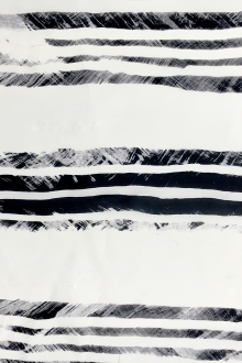Printed Silk Gazar with Large Stripe Patterns0