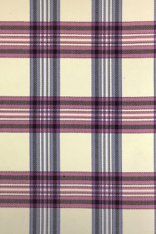 Italian Wool Lycra Plaid in Pink and Violet0