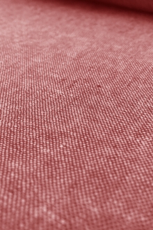 Yarn Dyed Linen Cotton Blend in Red0