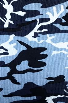 Blue Camouflage Cotton Twill0