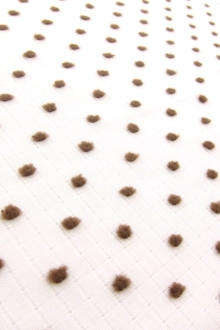 Cotton Plumetis in Brown0