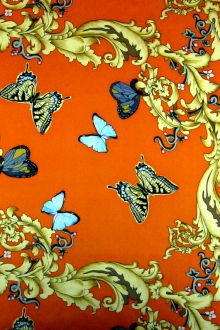 Silk Charmeuse in Butterfly Print0