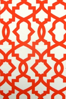 Orange Imperial Trellis Cotton Canvas Print0