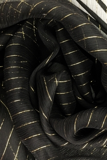 Silk Chiffon with Metallic Stripe0