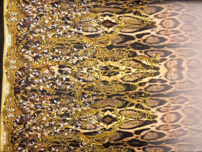 Printed Silk Chiffon With Matching Charmeuse0