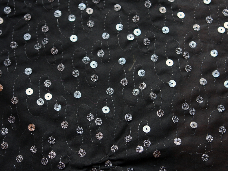 Printed Sequins on Cotton0