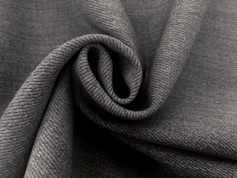 Italian Virgin Wool Covert Twill in Grey1