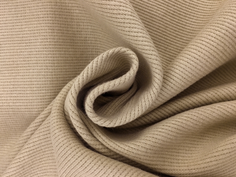 Japanese Cotton Rib Knit in Khaki2