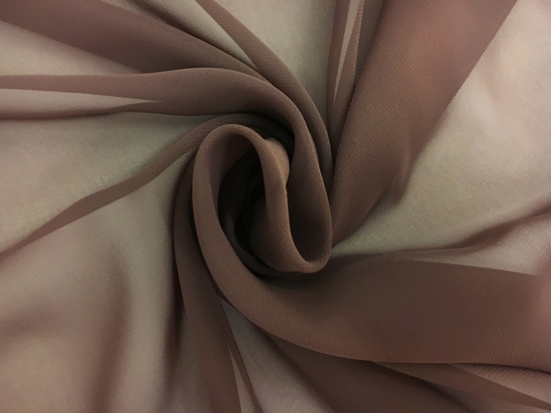 Japanese Polyester Chiffon in Chocolate Brown1