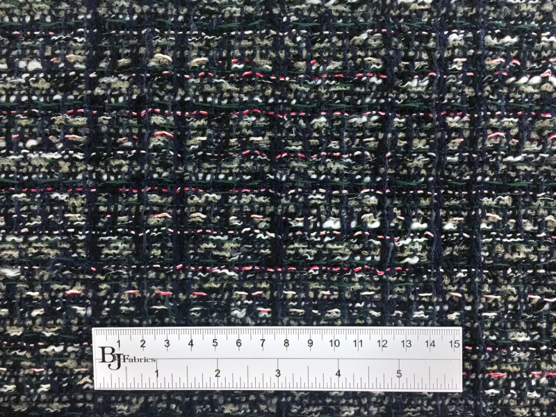 Lesage Cotton Blend Tweed in Navy and Multi2