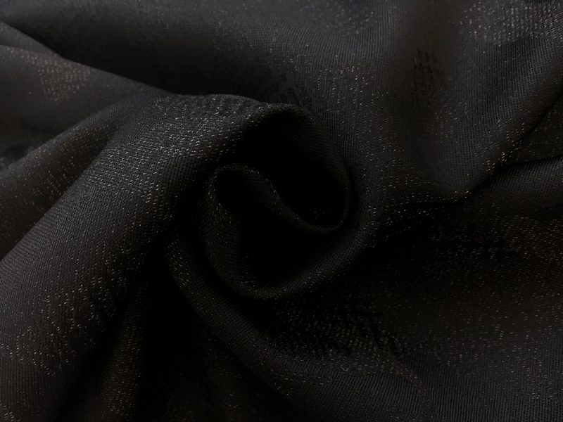 Italian Metallic Wool Camouflage Suiting in Black1