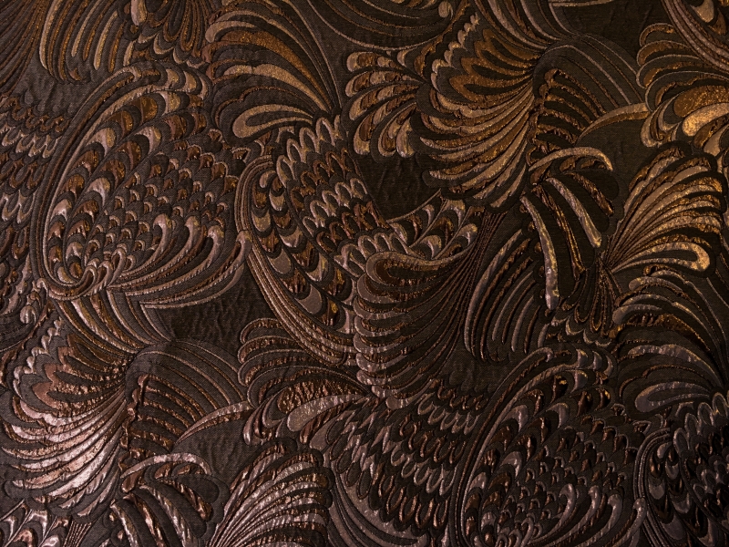 Metallic Brocade with Art Nouveau Patterns0