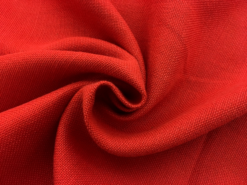 Upholstery Linen in Tomato Red1