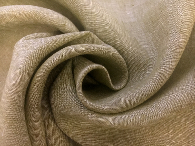 Belgian Iridescent Handkerchief Linen in Green1