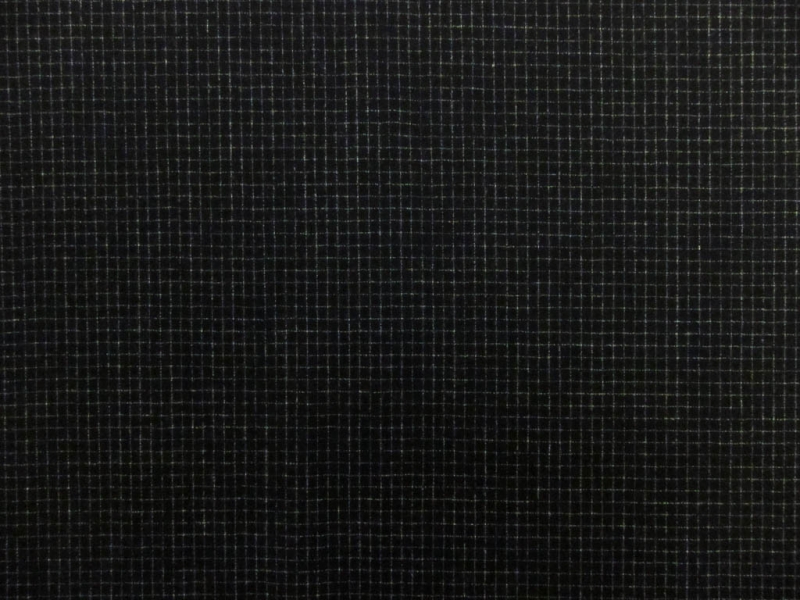 Virgin Wool Lycra Flannel Grid0