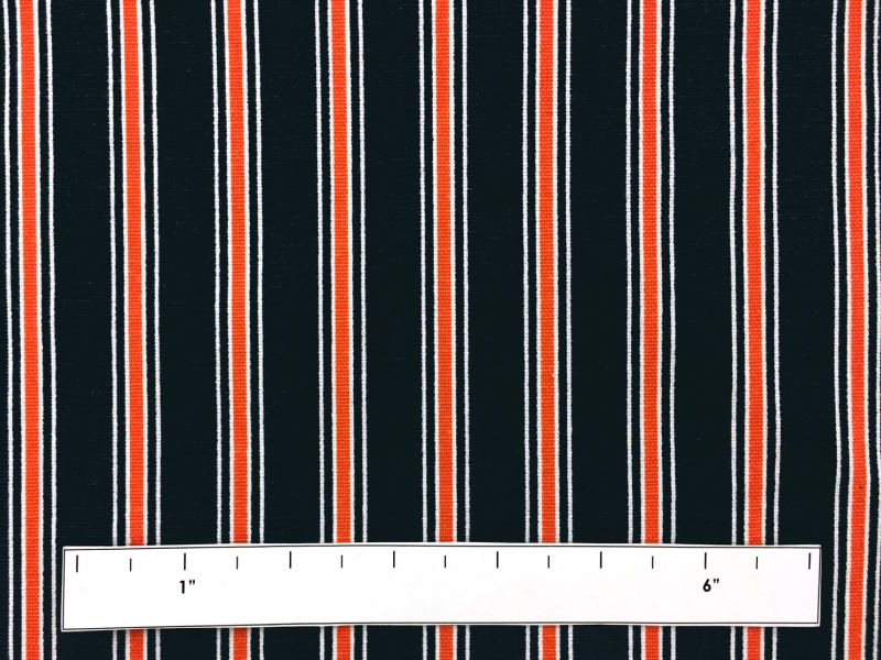 Cotton Canvas Orange Navy Stripe1