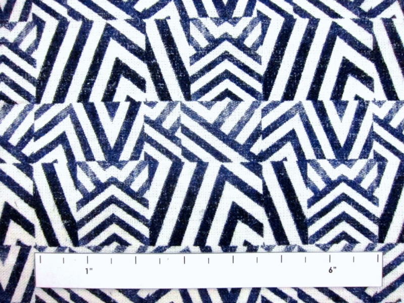 Linen Upholstery Geometric Deco Print1