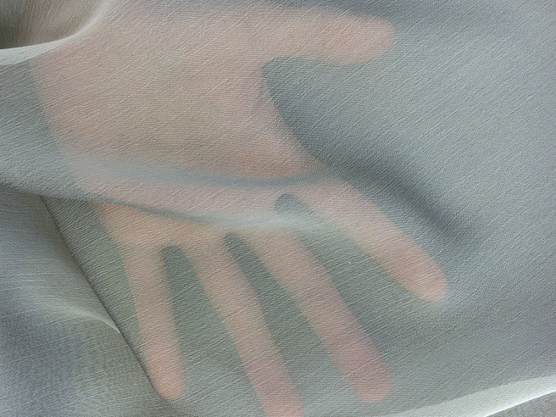 Iridescent Polyester Chiffon in Light Grey1