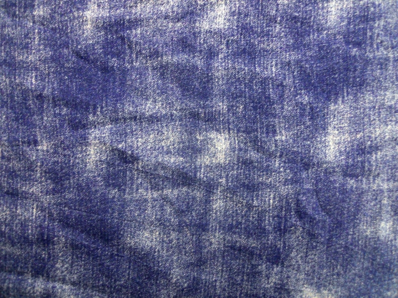 Abstract Viscose Print in Denim Blue0