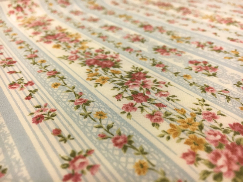 Cotton Print With Floral Stripe Print2