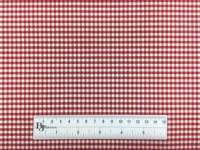 1/8" Cotton Gingham in Red3