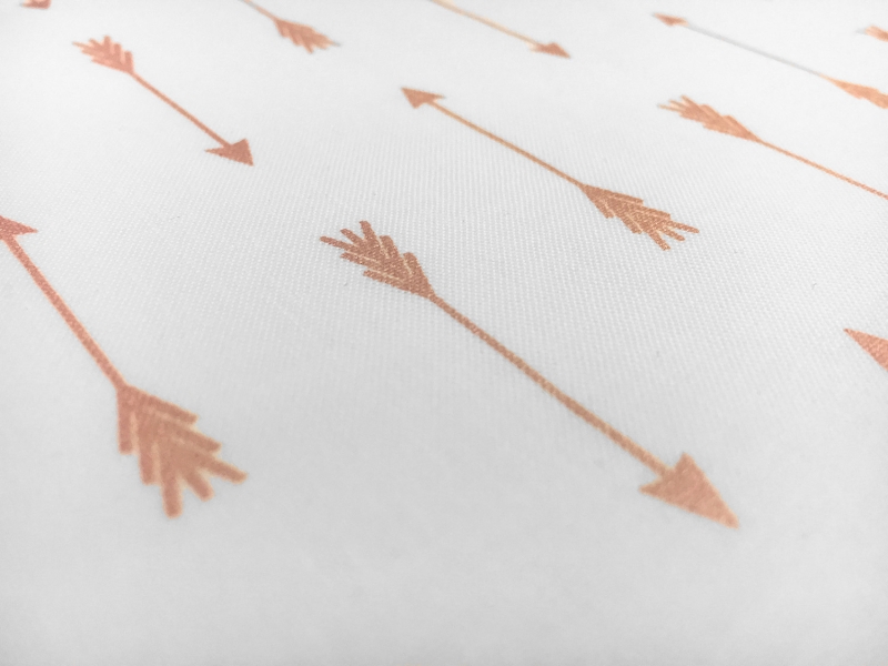 Rose Gold Metallic Arrows Cotton Print2