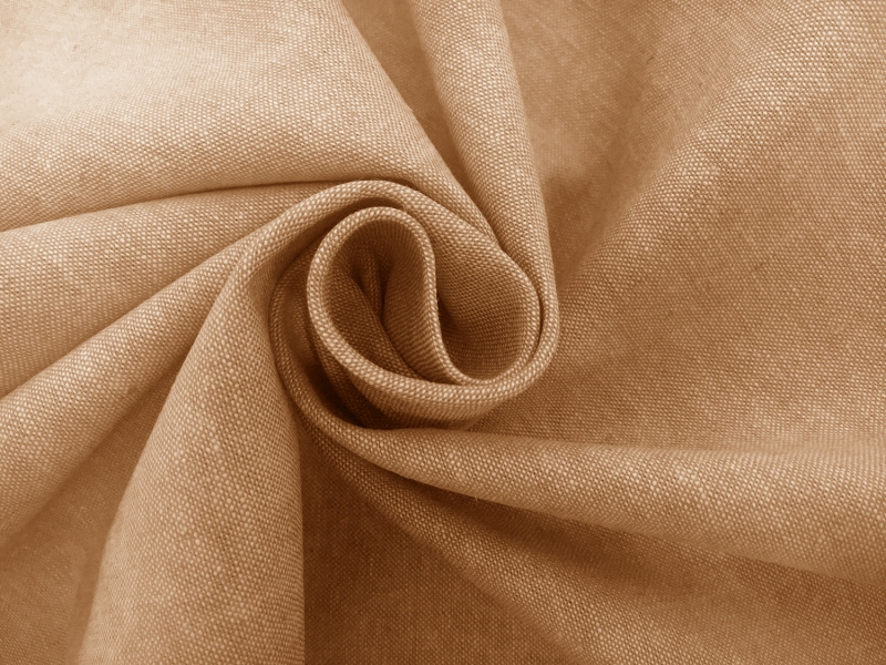 Yarn Dyed Linen Cotton Blend in Leather1