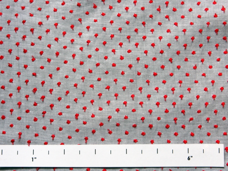 Cotton Swiss Dot in Red1