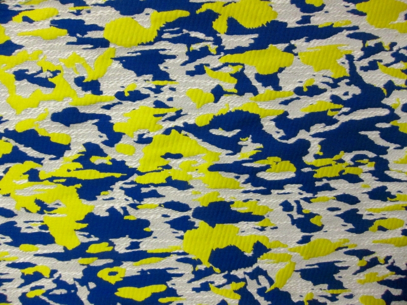  Abstract Camouflage Polyester and Cotton Blend Brocade1