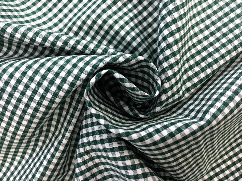 1/4" Cotton Gingham in Forest Green 1