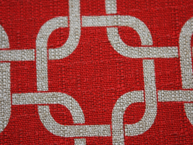 Cotton Rayon Upholstery Knots Print2