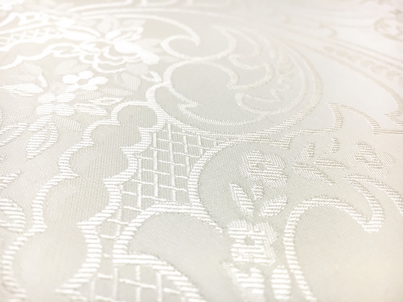 Eggshell Silk Brocade with Deconstructed Paisleys and Florals2