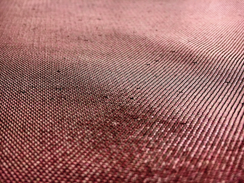 French Cotton Blend Metallic Twill in Old Rose1